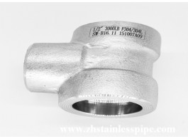 Socket welding three-way reducing tee forged Socket welding three-way reducing tee forged