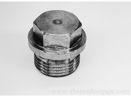304 stainless steel plug hex flange face with side plug