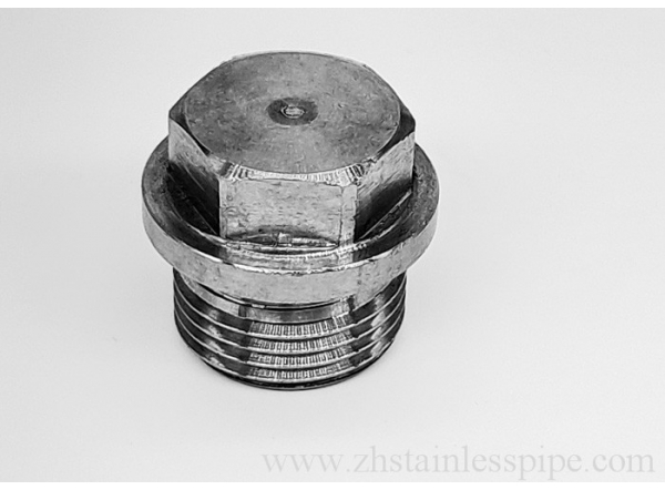 304 stainless steel plug hex flange face with side plug