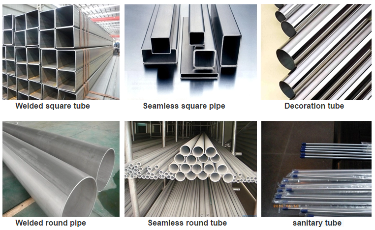 stainless steel pipes types